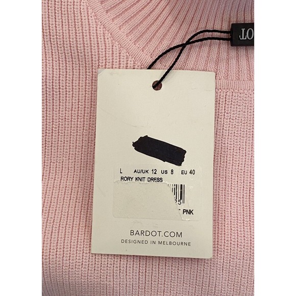 Bardot Rory Knit Dress in Sorbet Pink‎ Women's Large NWT - Picture 7 of 10